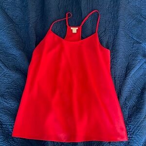 Red jcrew chiffon top